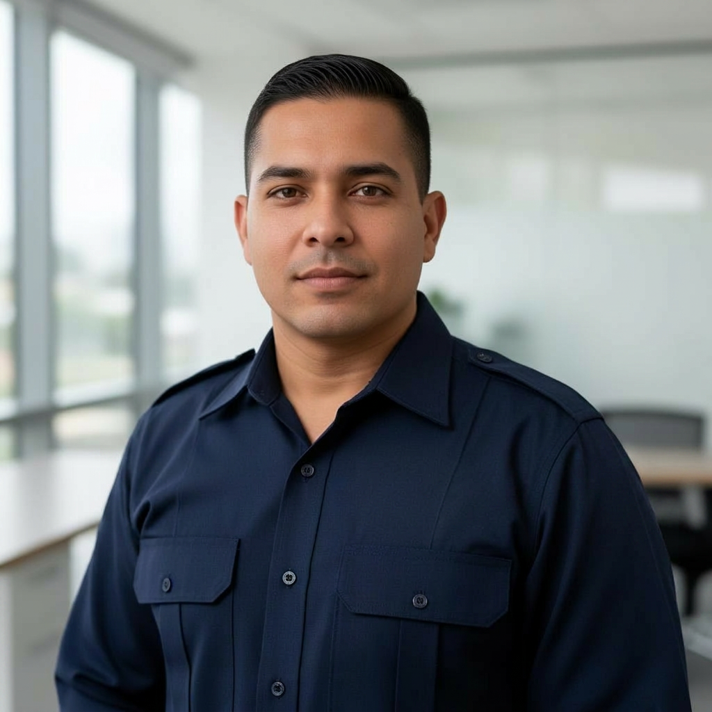 Personal del sector seguridad con uniforme fabricado por Textiles 506